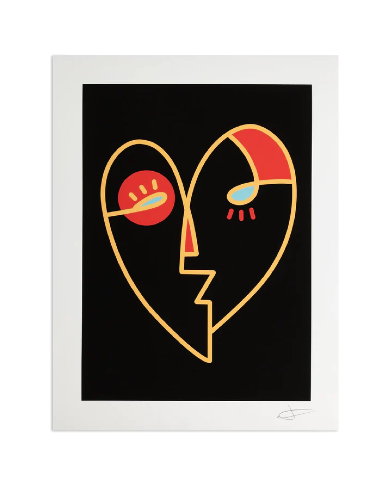 Art Print Heart Black