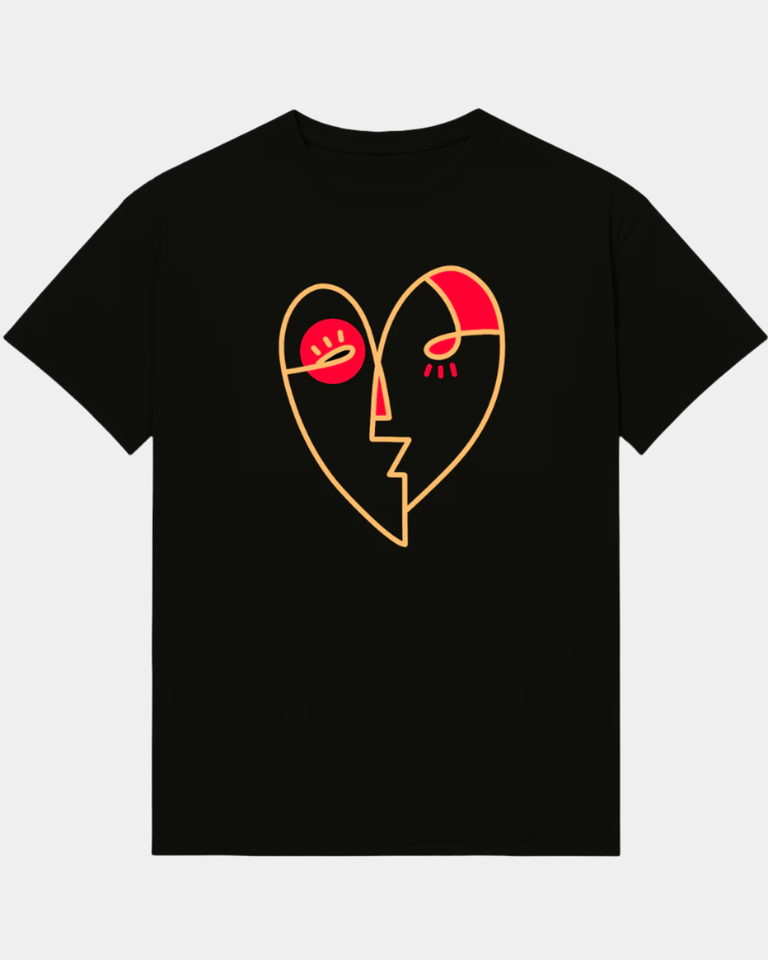 Heart T-shirt Black