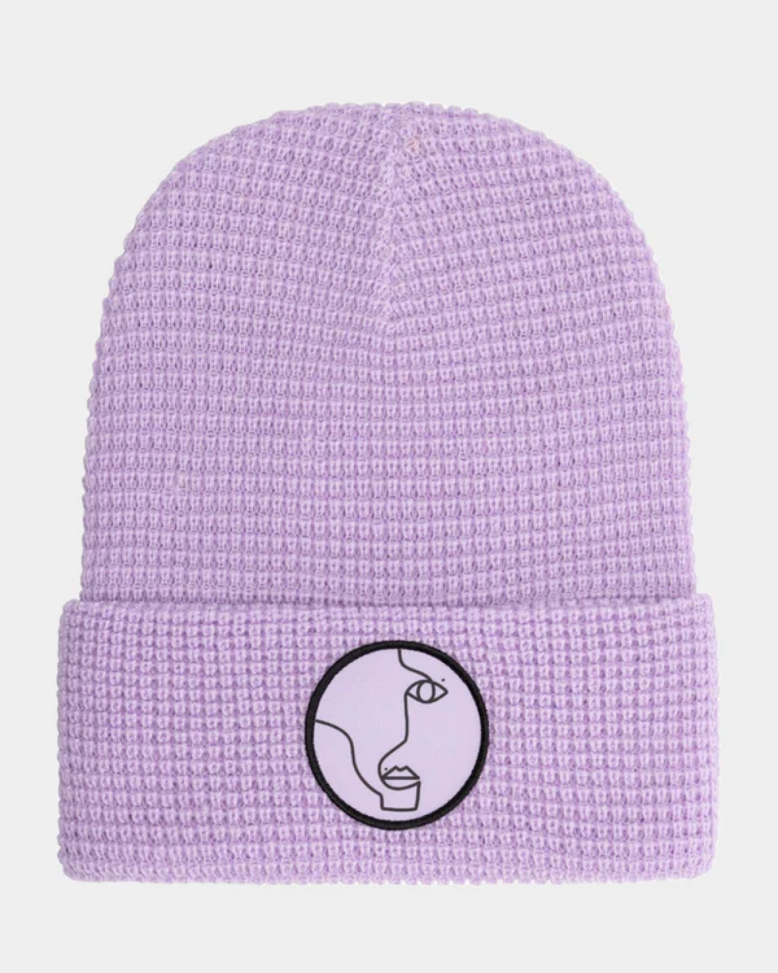 Line Art Beanie Lila