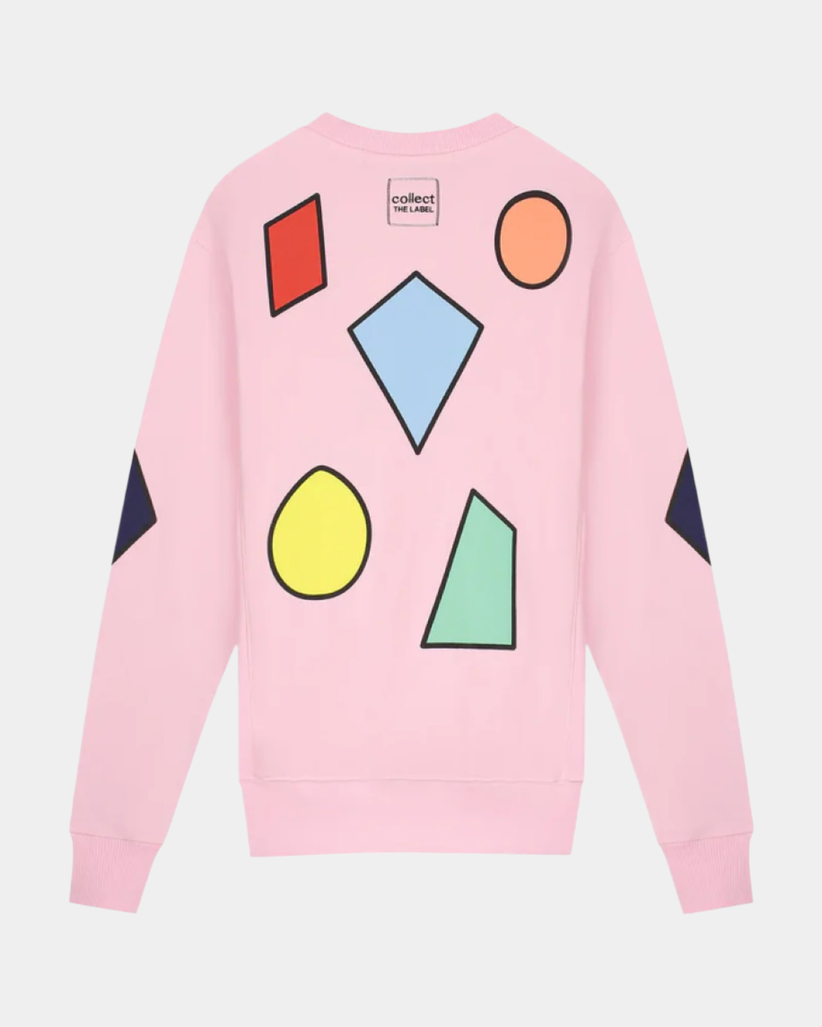 Rosy Geometric Delight Sweater