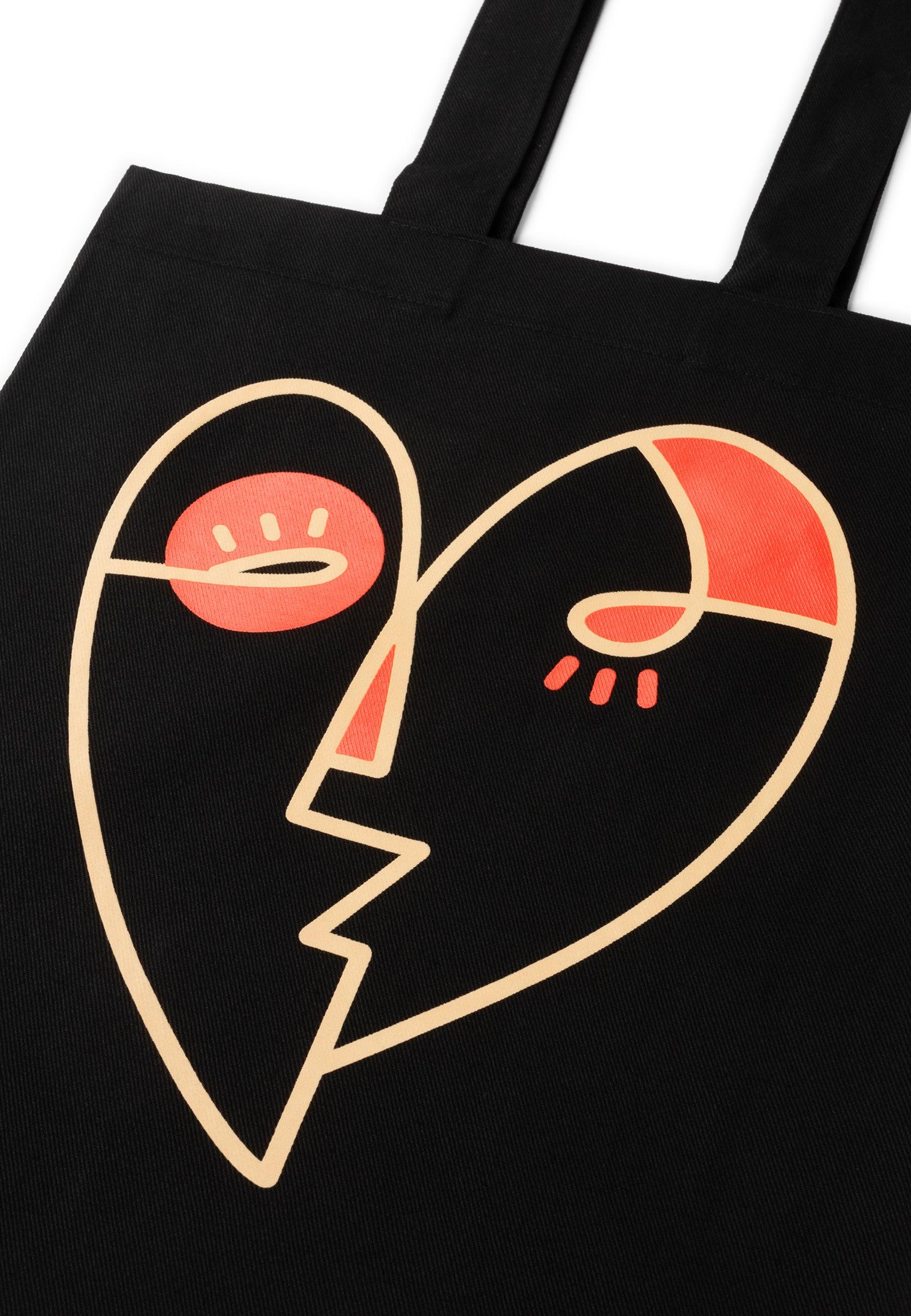 Heart Totebag Black